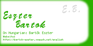 eszter bartok business card